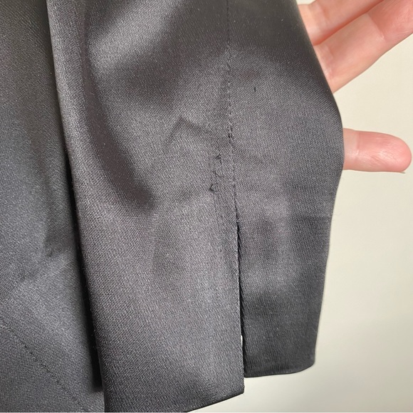90s Y2K black satin straight leg pants S - Picture 8 of 11